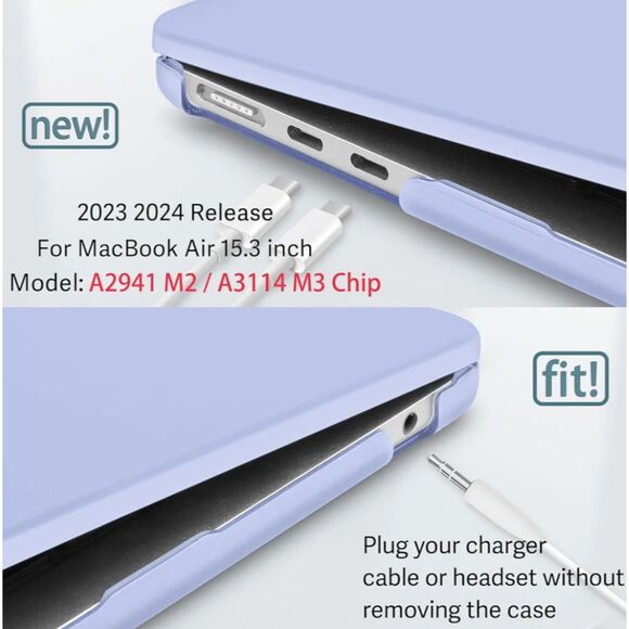 May Chen MacBook Air 15 Inch M2 Case Violet Protective Keyboard Cover - Picture 6 of 6
